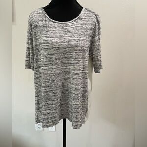 LOFT Black and White Long Sleeve Top
